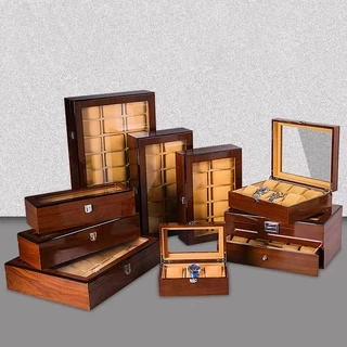 *พร้อมส่ง*ไม้แท กล่องนาฬิกา 3 5 6 8 10 12 18 20 เรือน กล่องใส่นาฬิกา Watch Box