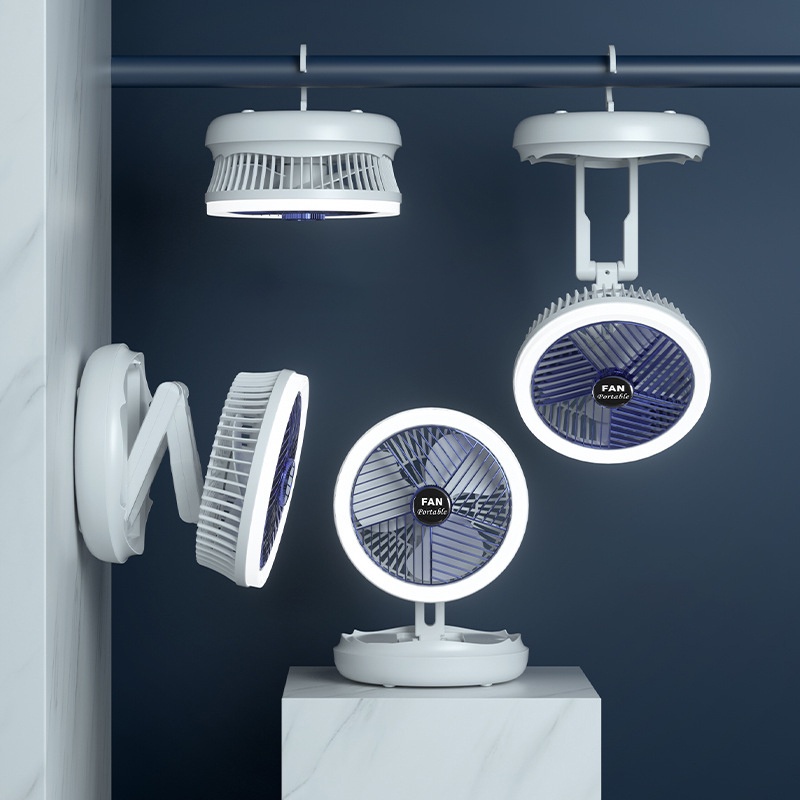 Xiaomi Mini Fan Led Night Light USB Rechargeable Fill Light Foldable ...