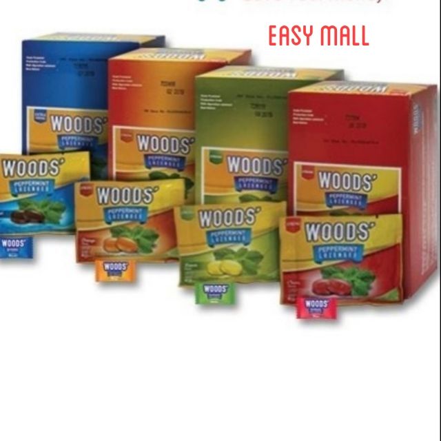Woods Lozenges Peppermint Assorted(กล่องละ 15 ปี) exp 2025