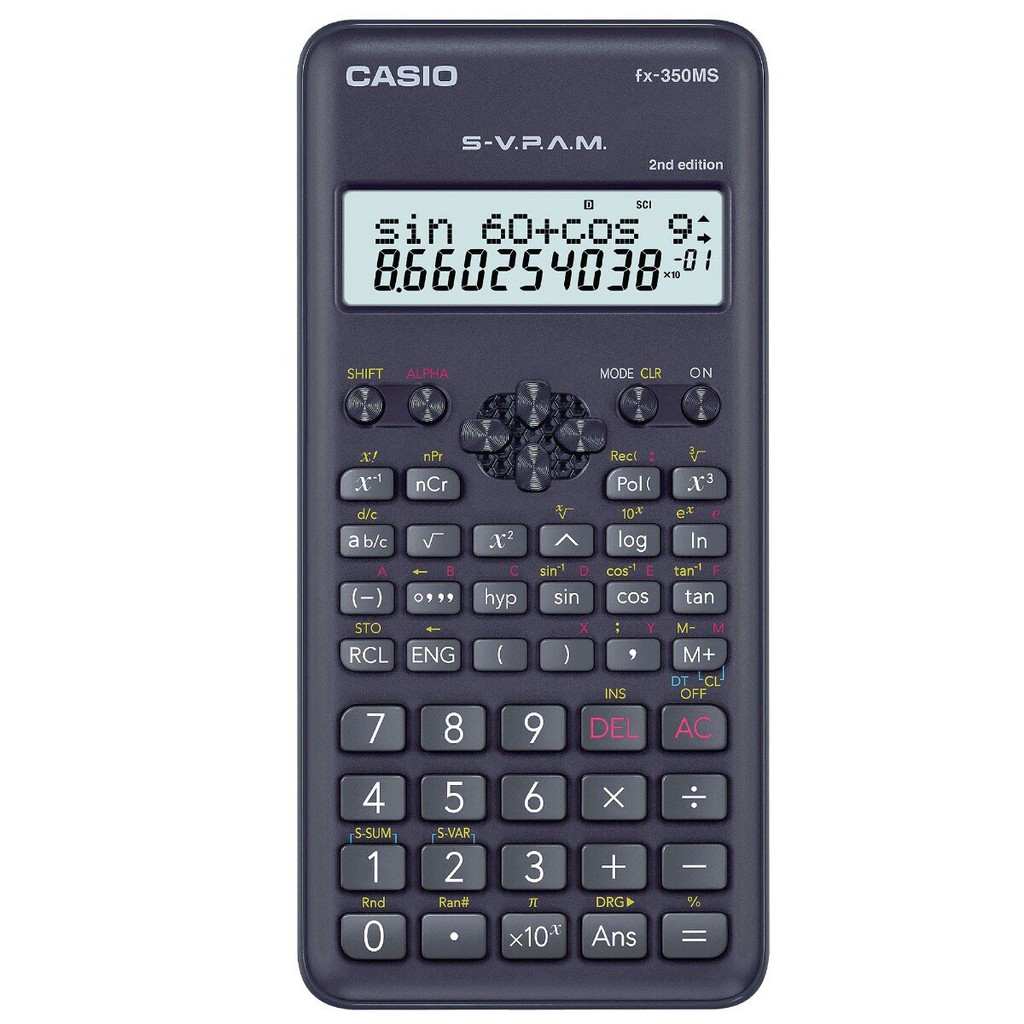 fx-350MS-2 (2nd Edition) เครื่องคิดเลขวิทยาศาสตร์ Casio ของแท้ ของใหม่ ประกันศูนย์