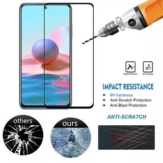 ฟิล์ม For Xiaomi Redmi Note14/13/12/11/Note10/Note10s/Note10pro/Mi13T/14T/14TPro กันรอย กันกระแทก ฟิล์มกระจกเต็มจอขอบดำ