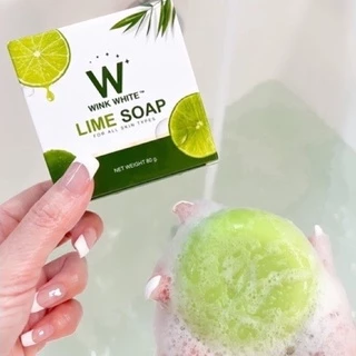 สบู่มะนาววิ้งค์ไวท์ สบู่วิงค์ไวท์ ปรับผิวกระจ่างใส 🍋80 กรัม