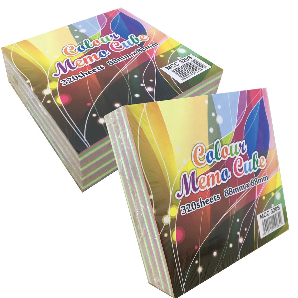 Colour Memo Pad 88mm x 88mm (320แผ่น)