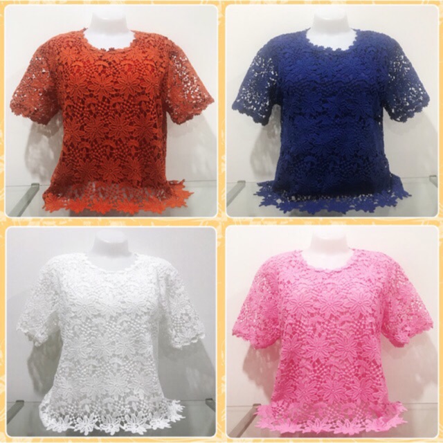 เสื้อลูกไม้ อก42-44มี15สี#เสื้อแขนสั้น#เสื้อผ้าสาวอวบ#เสื้อออกงาน#เสื้อใส่เที่ยว#เสื้อผ้าผู้
