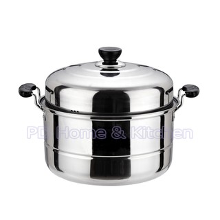 หม้อ นึ่ง Streamer Pot  ซึ้ง 2 ชั้น  # zl0334-34cm  Zheng Li 2 ชั้น