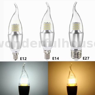 หลอดไฟ โคมไฟระย้า E12 E14 E27 หรี่แสงได้ 3014 60SMD 7W LED