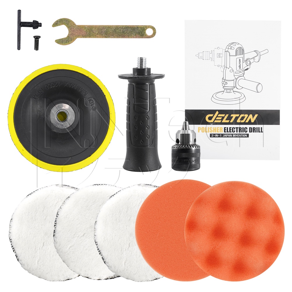 DELTON เครื่องขัดสีรถยนต์ ขนาด 5 นิ้ว ขัดเงา/กระดาษทราย รุ่น DT-6125 แถมฟรี! ผ้าขนแกะขัดสี ฟองน้ำขัดสี ครบชุด!! - รูปที่ 5