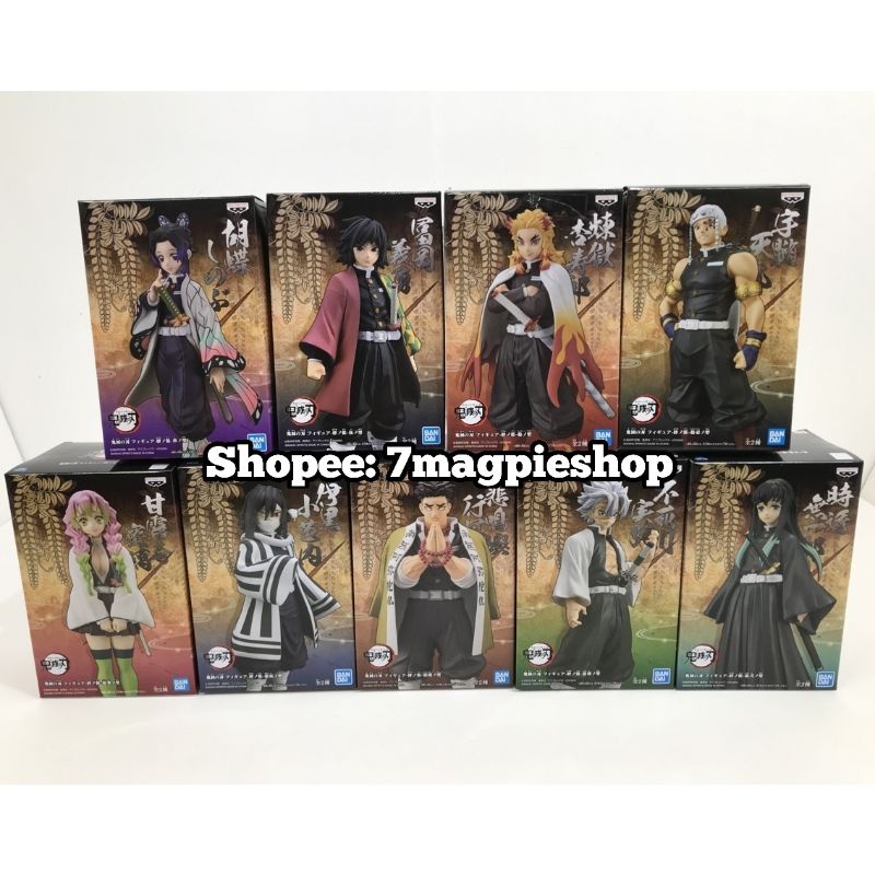 Lot JP🇯🇵 DXF แท้ Kimetsu no Yaiba Figure Kizuna no Sou ดาบพิฆาตอสูร Giyuu Rengoku Uzui Muichiro Sane