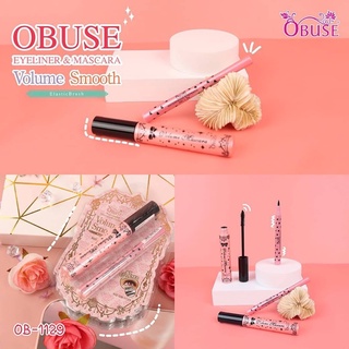 OB-1129 OBUSE EYELINER&amp;MASCARA โอบิวซ์ อายไลเนอร์และมาสคาร่า อายไลเนอร์ชนิดน้ำ แห้งเร็ว