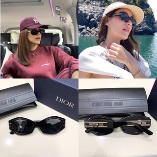 CHRISTIAN DIOR PARIS DIORSIGNATURE B1U BLACK ICONIC LINE BOLD BUTTERFLY SUNGLASSES ฝ