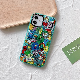 พร้อมส่ง CASETiFY เคสโทรศัพท์มือถือ ซิลิโคนนิ่ม TPU ใส กันกระแทก ลาย【Jon Burgerman】 สําหรับ iPhone 13 Pro MAX 12 11 Pro MAX XR X XS MAX 6 7 8 Plus SE2020 12 13 Mini