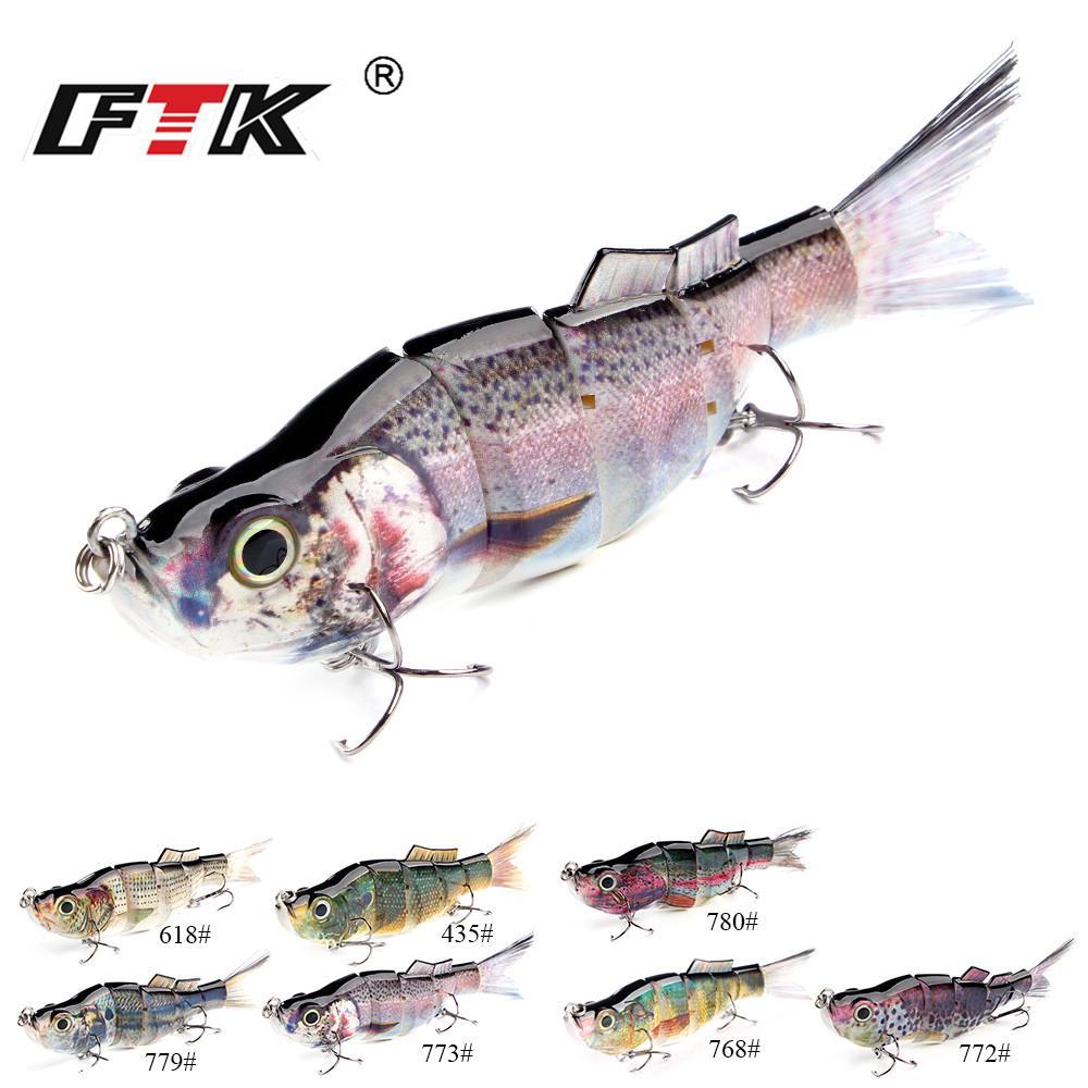 FTK 1PCS 5 Sections Hard Sinking Bass Fishing Lure 165mm 54g