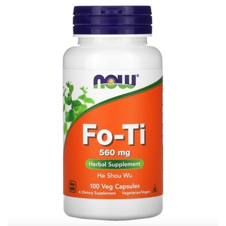 ผมหงอก Now Foods Fo-Ti Ho Shou Wu 560 mg 100 Capsules