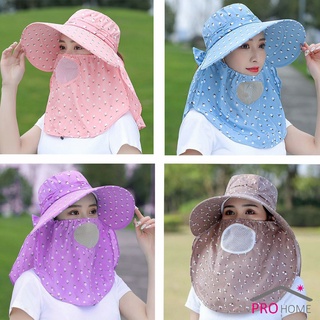 หมวกกันแดดปีกกว้าง หมวกคลุมหน้า กันลม และกันฝุ่น Shawl sun hat ปกป้องผิวจากแสงแดด ลม และฝุ่น เหมาะสำหรับกิจกรรมกลางแจ้ง