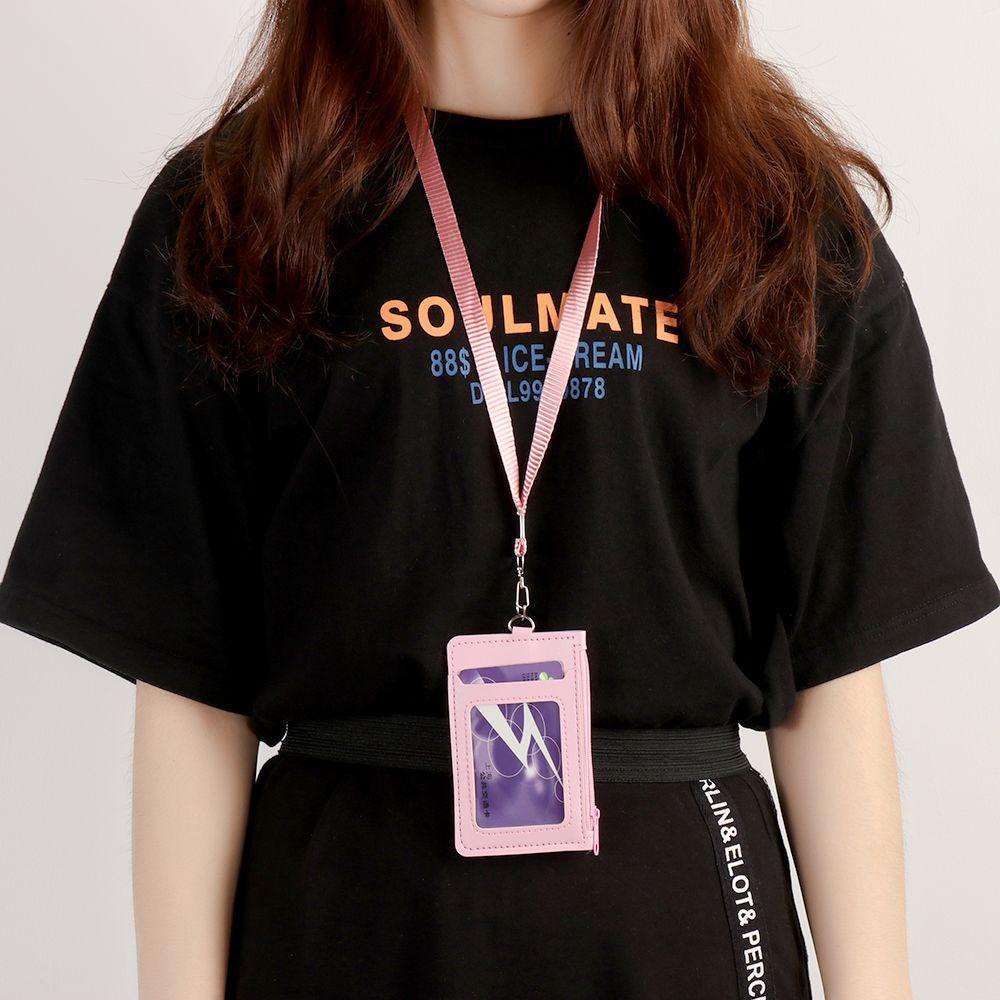 กระเป๋าสตางค์หนังเทียม ใส่บัตรได้ สําหรับโรงเรียน สํานักงาน