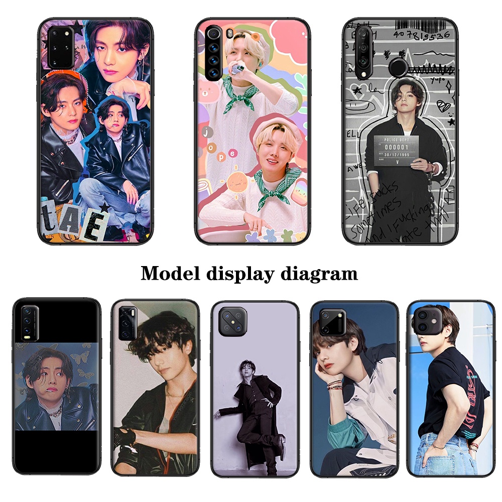 OPPO A77 F3 A3S A5 A37 A39 A57 A5S A7 A59 F1S A77 F3 Neo 9 BTS V - Kim Taehyung สีดําซิลิโคนอ่อนนุ่ม