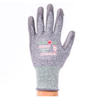 GLVR0036 ถุงมือกันบาด เคลือบ PU ระดับ 4 / PU Coated Cut Resistant Gloves Level 4 ( 1 คู่ / แพ็ค )