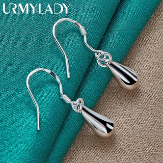 ต่างหูเงินแท้ เกรด 925 รูปหยดน้ํา หยดน้ําฝน เครื่องประดับ แฟ…