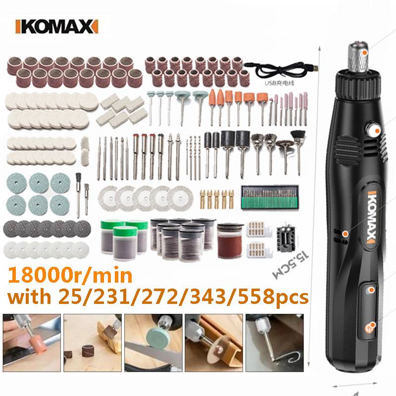 Komax เครื่องมือไฟฟ้า Dremel สไตล์ 4.2v สว่านไฟฟ้าชาร์จสว่านไร้สาย Mini เจาะไฟฟ้า Dremel Rotary เครื