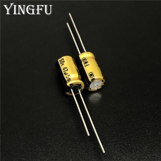 10ชิ้น/50ชิ้น 47uF 50V NICHICON FW นิชิคอน 6.3x11mm 50V47uF HiFi เสียง ตัวเก็บประจุ Capacitor