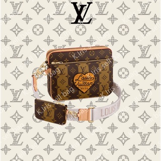 Louis Vuitton/ LV/ TRIO กระเป๋าสะพายข้าง ไม้มะเกลือ