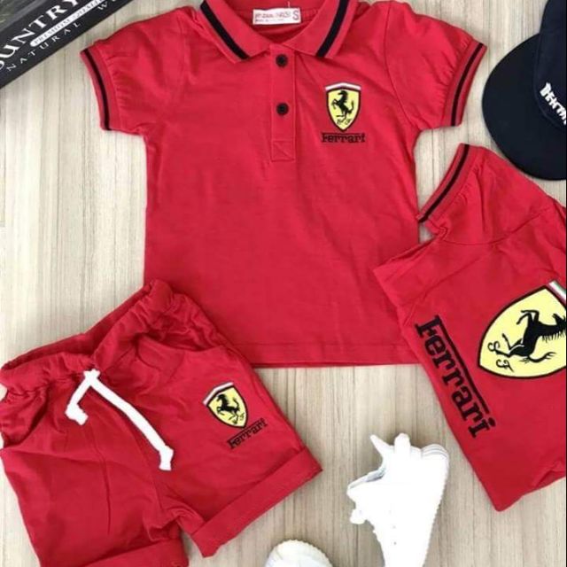 เสื้อคอปก Ferrari (สำหรับอายุ1-10ปี)