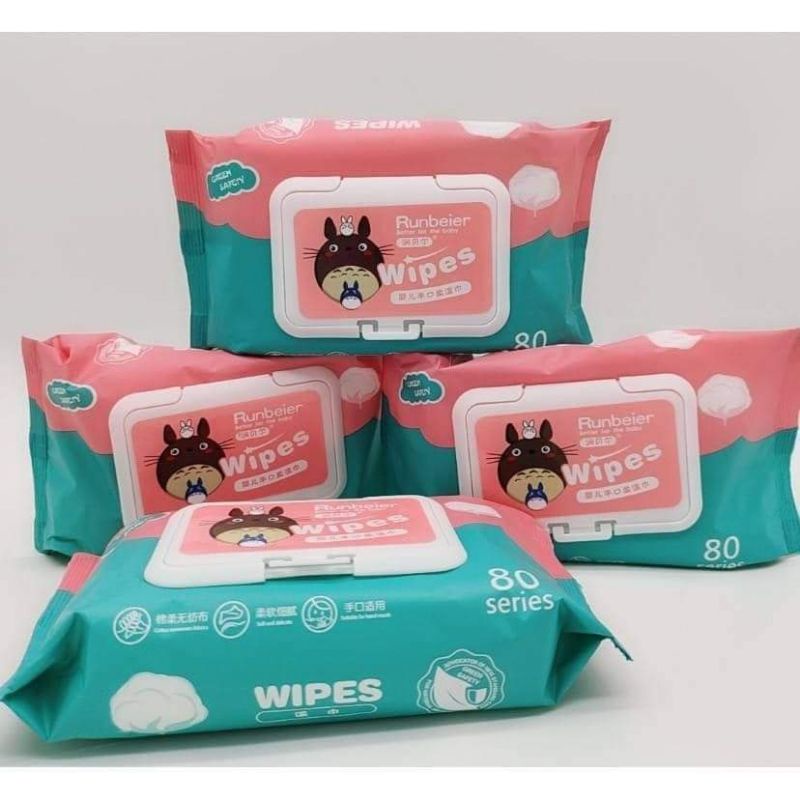 ทิชชู่เปียกBabywipesห่อใหญ่ยกลัง 10 ห่อ