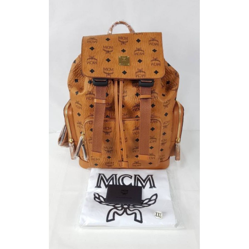 mcm​ backpack​ leather