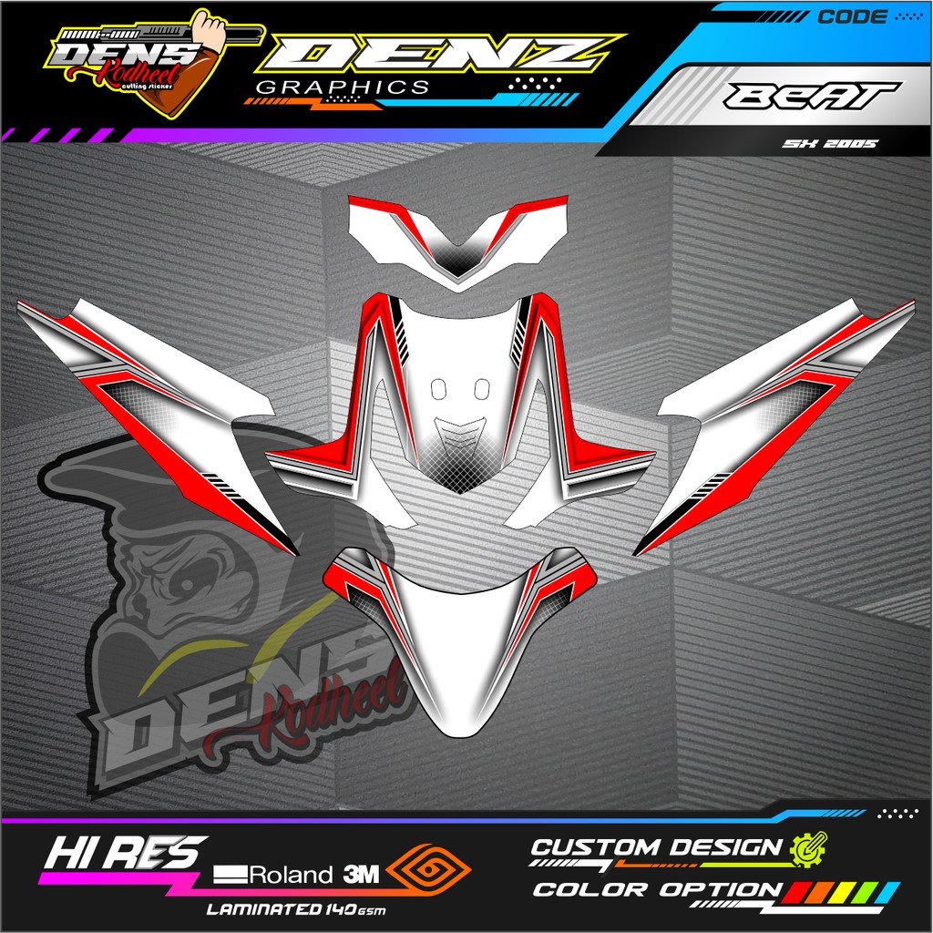 สติ๊กเกอร์ DECAL BEAT CARBON MD002