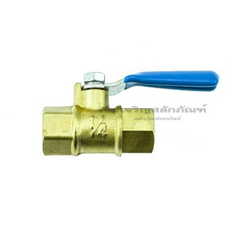 บอลวาล์วทองเหลือง 1/4"-19 BSPT บอลวาล์ว เกลียวนอก เกลียวใน เสียบสาย หางไหล Brass ball valve