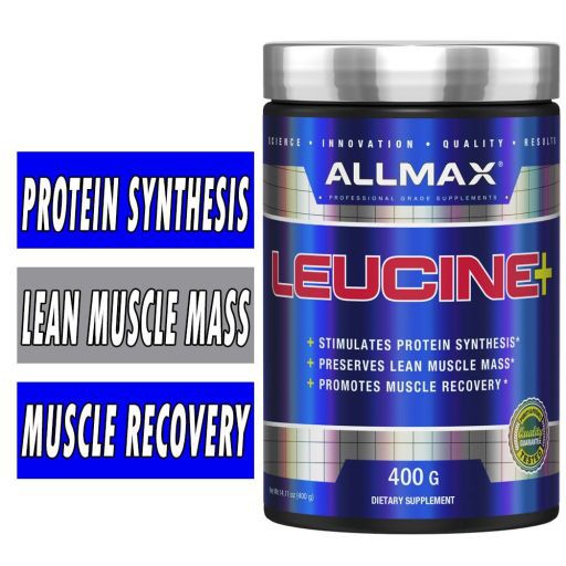 ALLMAX Leucine (400g) ลิวซีน ลูซีน กรดอะมิโน สร้างกล้ามเนื้อลีน เพิ่มกล้าม