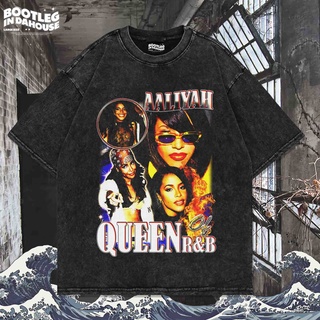 เสื้อยืด ขนาดใหญ่ พิมพ์ลาย AALIYAH QUEEN R&amp;B | 001 | เสื้อยืด ขนาดใหญ่ | เสื้อยืด โอเวอร์ไซซ์ ซักได้S-5XL