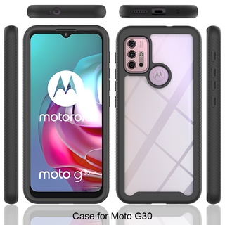 2 In 1 เคสเกราะแบบแข็งสําหรับ Motorola Moto G Stylus 5G G60 G30 G20 G10 Power G40 Fusion G100 Edge S กันกระแทกสีใส