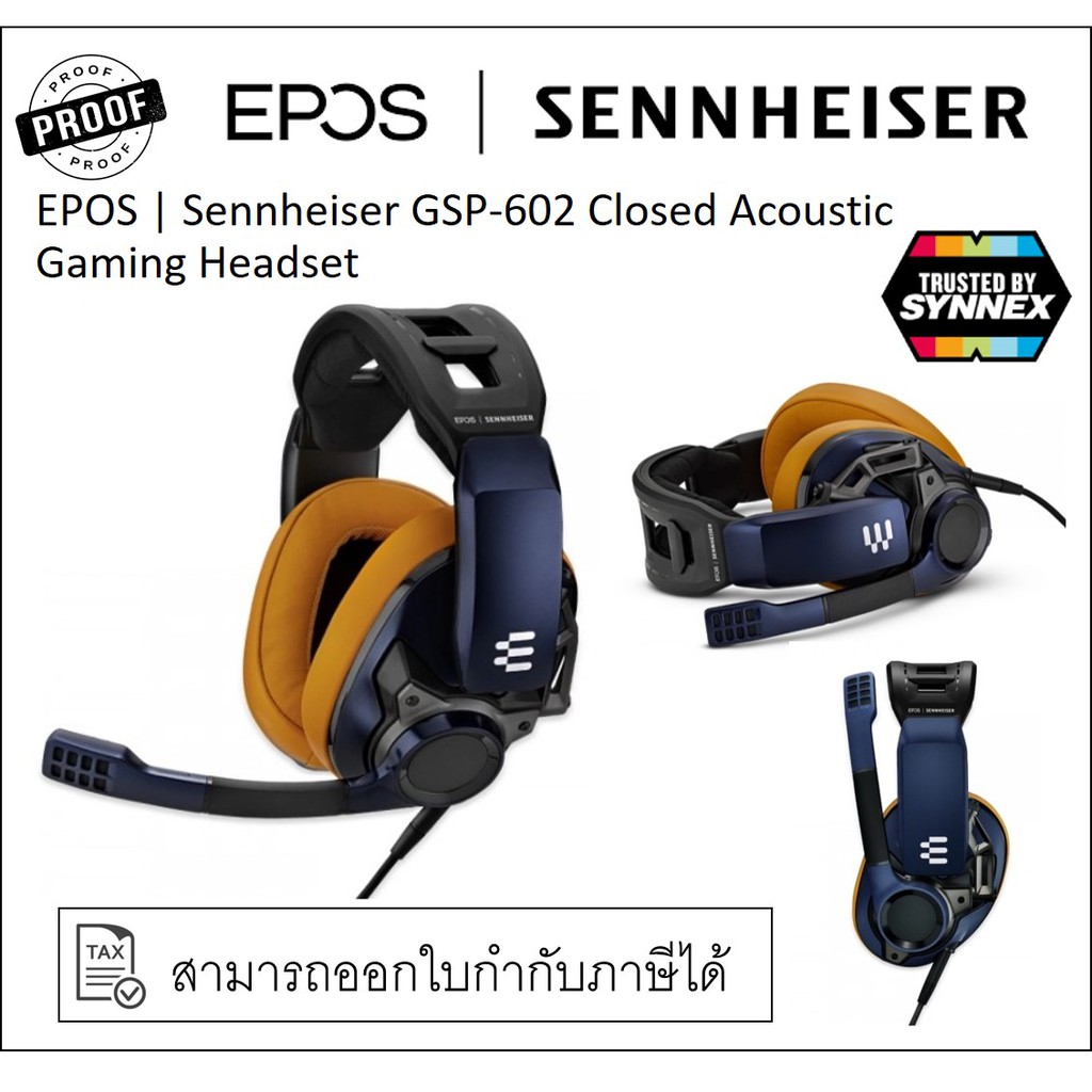 EPOS | Sennheiser GSP-602 Closed Acoustic Gaming Headset หูฟังเกมมิ่งแบบปิดประสิทธิภาพสูง รองรับ Surround 7.1