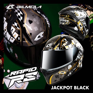 Bilmola รุ่น Rapid RS ลาย Explore Matt Black หมวกกันน็อค Bilmola พิเศษชิลด์หน้าปรอททอง