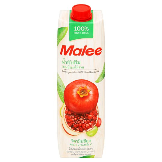 🔥*พร้อมส่ง*🔥 มาลี น้ำทับทิมผสมน้ำผลไม้รวม 100% จากน้ำผลไม้เข้มข้น 1000มล. Malee Pomegranate Juice wi