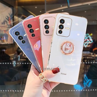 เคส Ready Stock 2022 New Phone Casing VIVO V23 V23E V21 Y33S Y21 Y21T Y15S Y15A X70 Pro 5G 4G Hot Sale Silicagel Soft Case Lucky Cat Ring Cover เคสโทรศัพท์