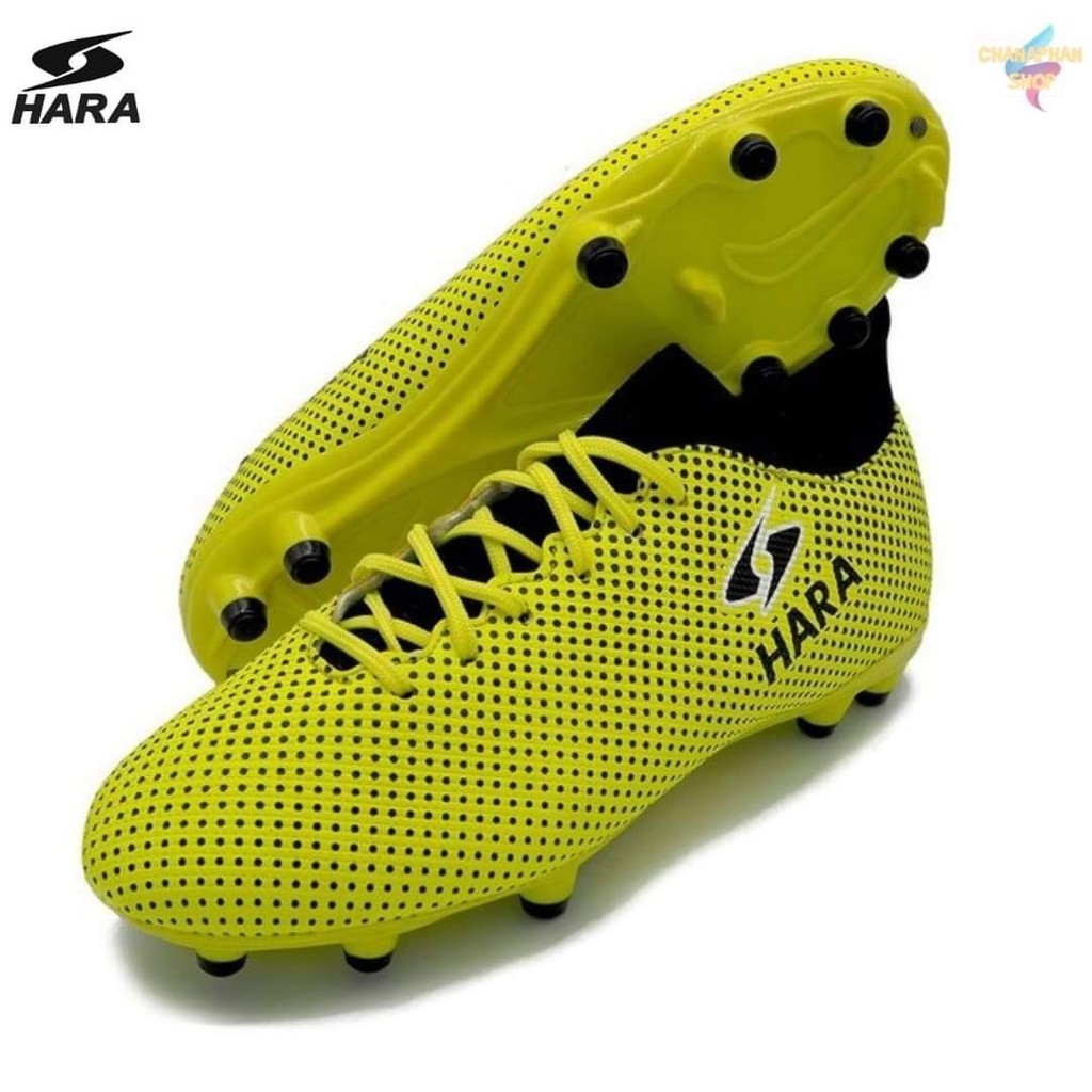 รองเท้าฟุตบอล รองเท้าสตั๊ด HARA SPORT รุ่น F88X1 สีเหลืองมะนาว SIZE40-44