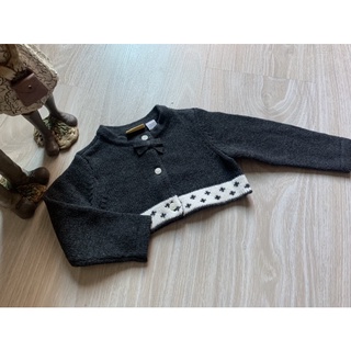 (P63)  Brandname Italy  เสื้อไหมพรมเด็ก 1ขวบ, 4ขวบ  cardigan  ผ่าหน้ากระดุม ทอ jacquard ที่ชายเสื้อ  ของใหม่