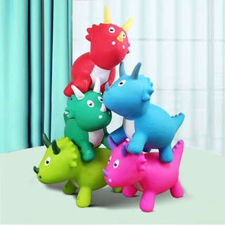 ตุ๊กตาสัตว์ยางกระโดดเด้งดึ๋ง ยางหนา ลายไดโนเสาร์ สุดน่ารัก 3สี