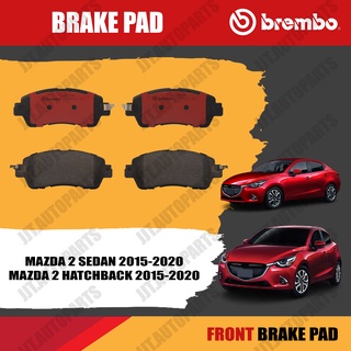 Brembo ผ้าเบรค MAZDA 2 Skyactiv 1.3 1.5D 2015-2020 มาสด้า 2 1.3 1.5 ดีเซล 4 ประตู, 5 ประตู 2015-2020 [หน้า, ดิสก์หลัง]