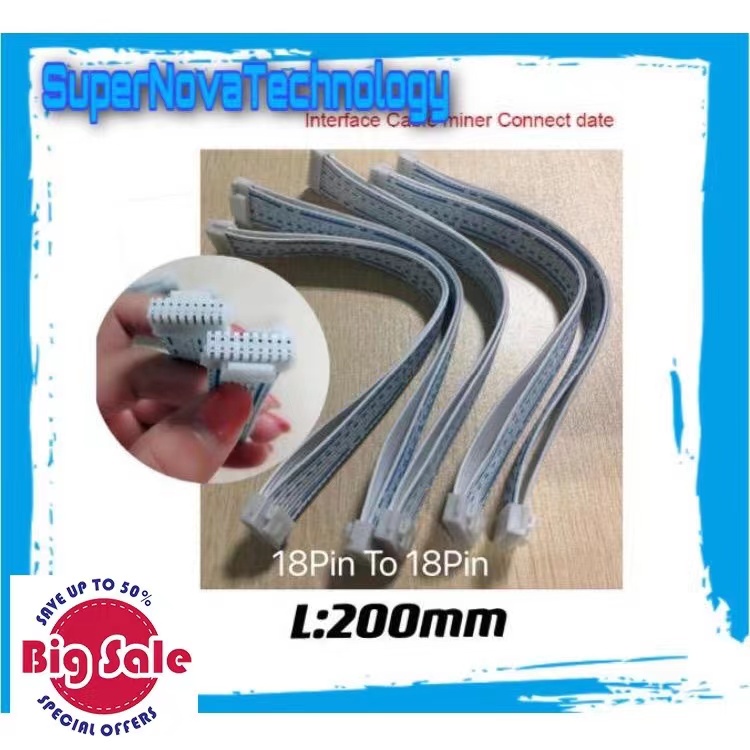 [Antminer] สายเคเบิลข้อมูล 18pin เชื่อมต่อสัญญาณริบบิ้น/สายไฟ S7 S9 L3 s9i s9j l3+ ตกแต่งใหม่