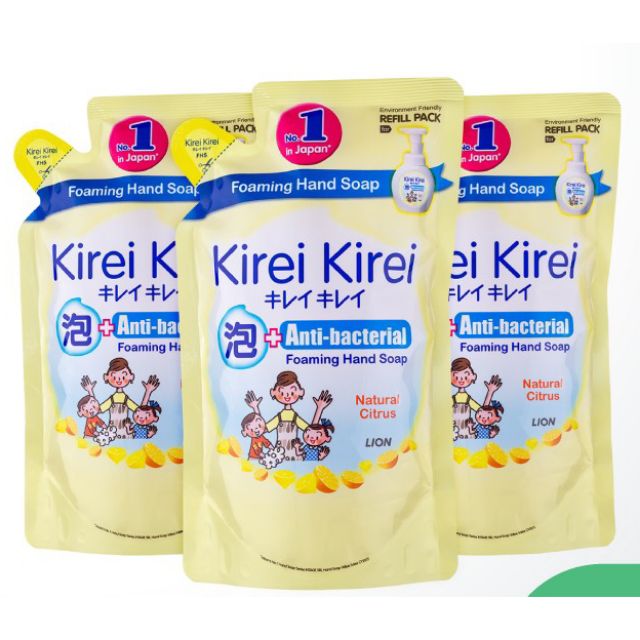 Kirei Kirei โฟมล้างมือ คิเรอิ คิเรอิ กลิ่นส้ม Natural Citrus ชนิดถุงเติม 200 ml