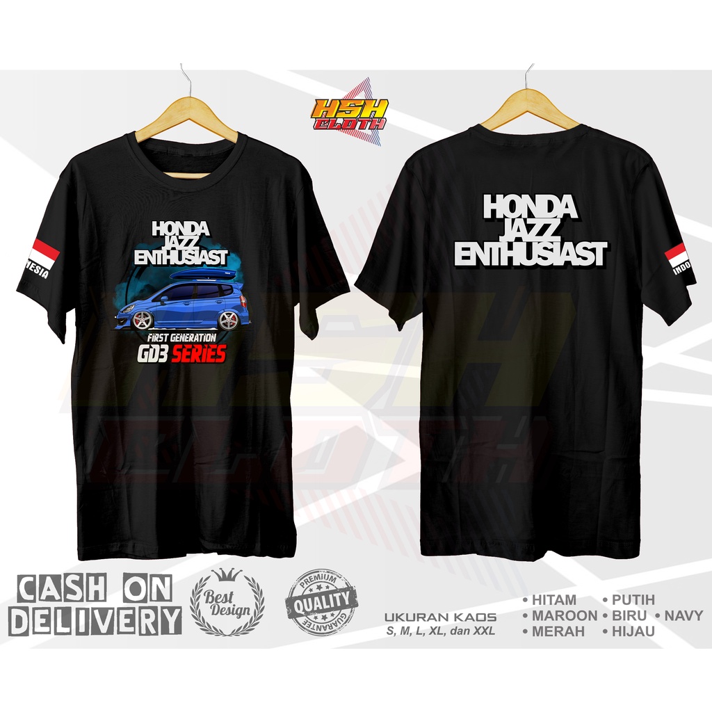 HONDA JAZZ ENTHUST GD3 SERIES เสื้อยืด Automotive Distro ปรับแต่งได้ - HSHclothes