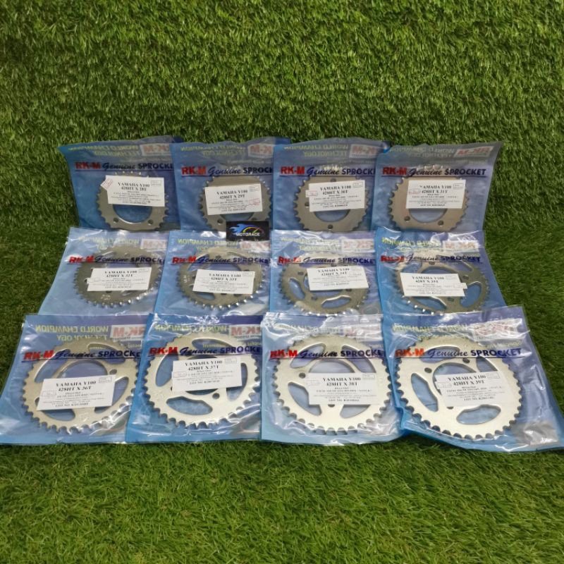RK-M RKM REAR SPROCKET 428 HEAVY DUTY YAMAHA Y100 (28T - 39T)