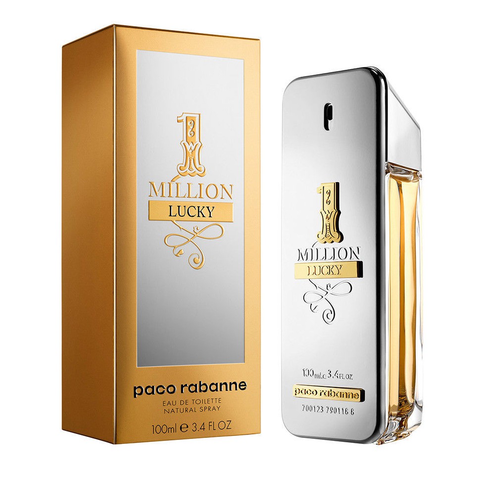 Paco Rabanne 1 Million Lucky EDT For Men 100 ml. กล่องซีล ป้ายคิงพาวเวอร์