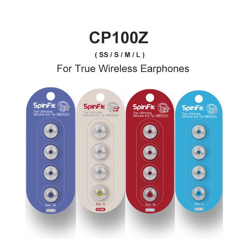 SpinFit CP100Z Silicone Ear tips Patented 360 degree Free Rotation for True Wireless Earphone