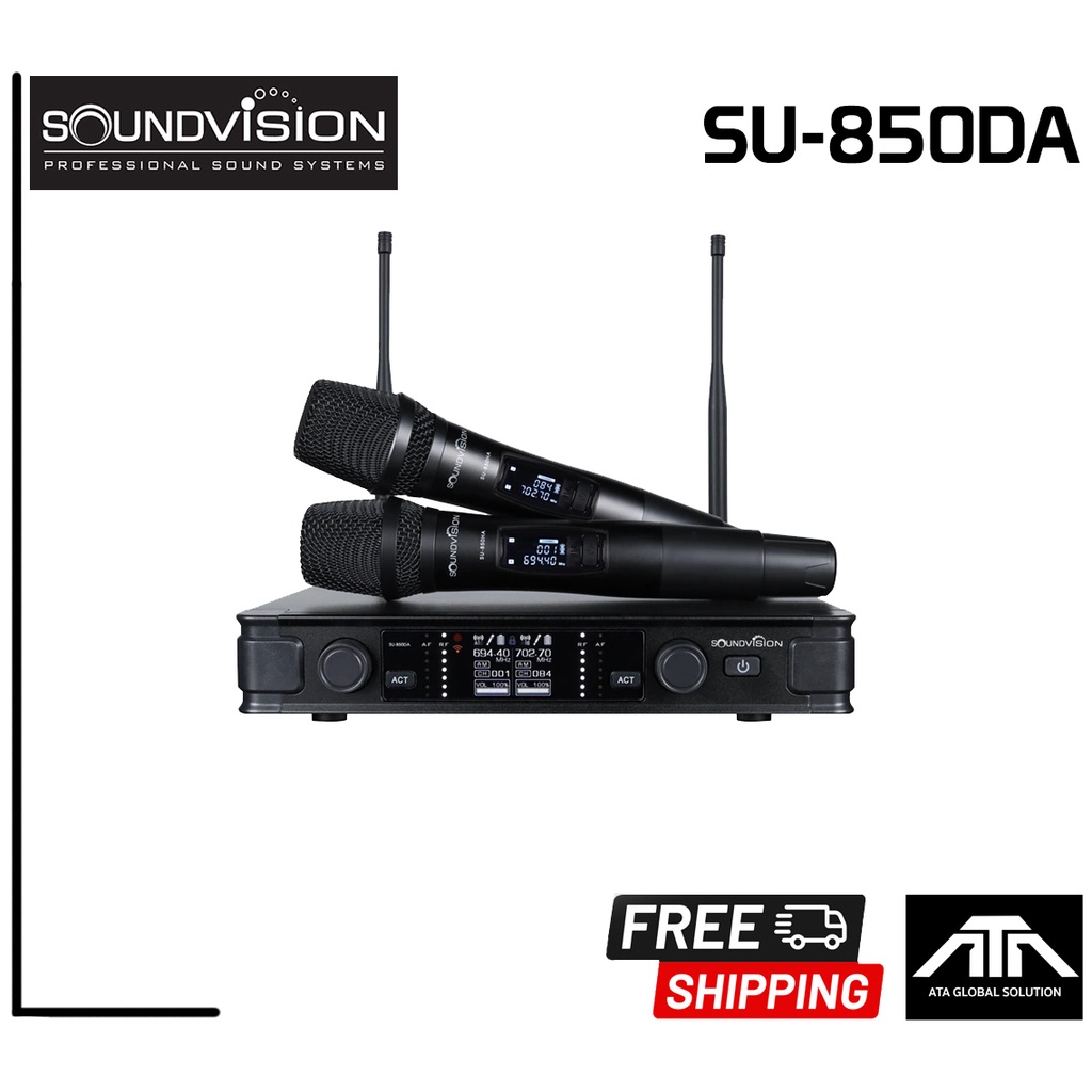 ไมค์ลอย มือถือคู่ SOUNDVISION SU-850DA ย่าน UHF  แท้ มีประกันจาก SoundVision