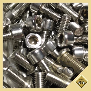 น็อต สกรู หัวจม ขา กระติก M5x12 มม. ช่องขัน เกลียวมิล อะไหล่ จักรยาน สแตนเลส พร้อมส่ง