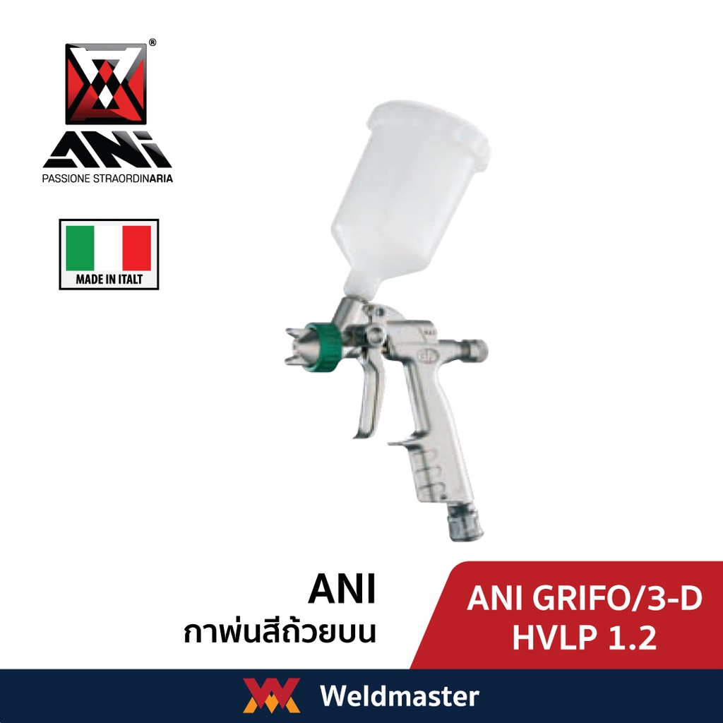ANI กาพ่นสี GRIFO3-D HVLP 1.2 รุ่นประหยัดสี กระป๋องสีขนาด 250cc - weld ...